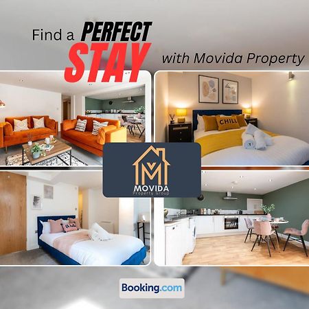 Stylish Two Bed Town Centre Apartment By Movida Property Group Short Lets & Serviced Accommodation With Parking Harrogate Buitenkant foto