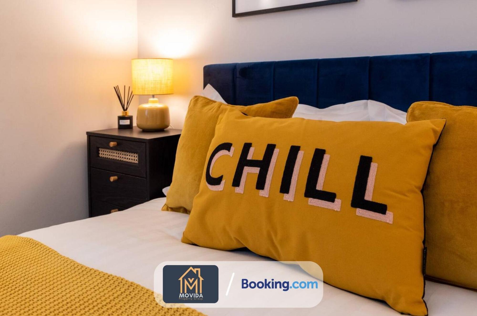 Stylish Two Bed Town Centre Apartment By Movida Property Group Short Lets & Serviced Accommodation With Parking Harrogate Buitenkant foto