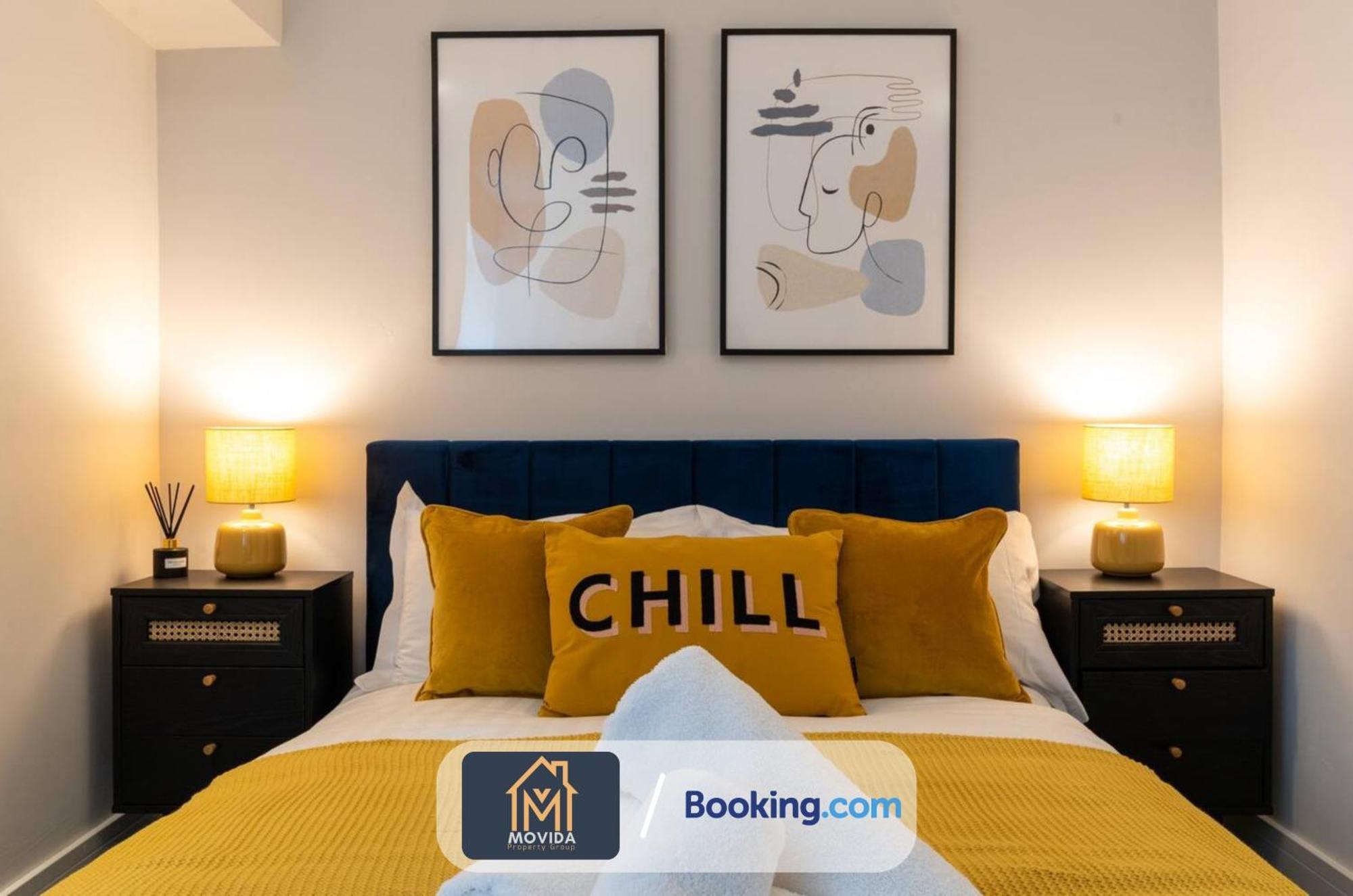 Stylish Two Bed Town Centre Apartment By Movida Property Group Short Lets & Serviced Accommodation With Parking Harrogate Buitenkant foto