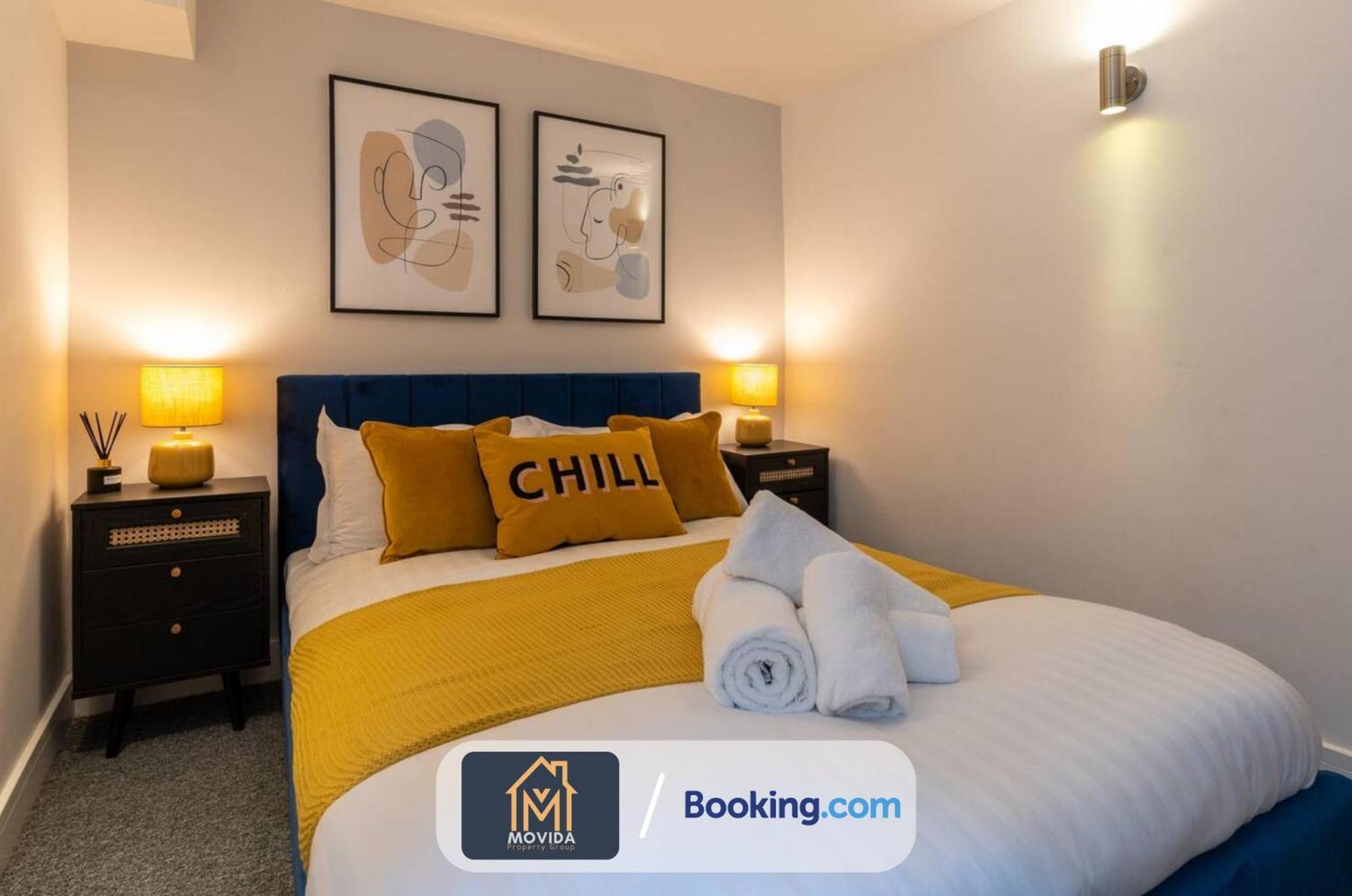 Stylish Two Bed Town Centre Apartment By Movida Property Group Short Lets & Serviced Accommodation With Parking Harrogate Buitenkant foto